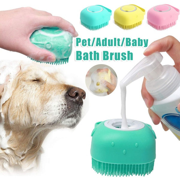 Silicone Grooming Glove Brush for Dogs & Cats – Bath Massage & Shedding Tool