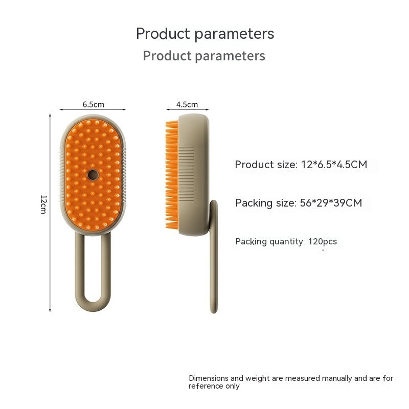 3-in-1 Pet Steam Brush – Grooming, Cleaning & Deodorizing Tool for Dogs and Cats