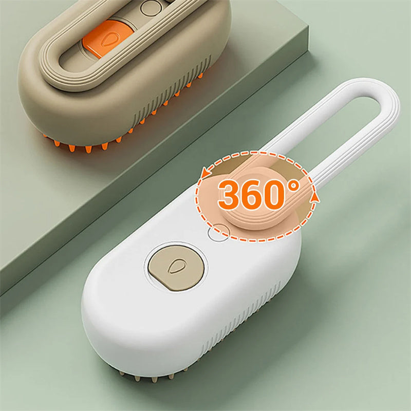 3-in-1 Pet Steam Brush – Grooming, Cleaning & Deodorizing Tool for Dogs and Cats