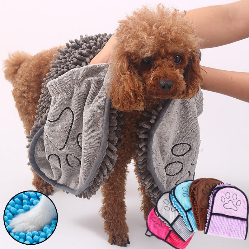 Super Absorbent Microfiber Pet Towel – Quick-Dry, Soft & Reusable for Dogs and Cats

